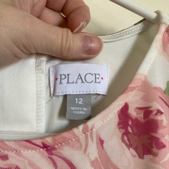 🌸Place New White Pink Roses Mesh Lace Overlay Sleeveless Dress - Picture 2 of 9